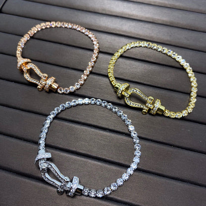Lume Jewelry「FORCE」ラージホースシュー フルダイヤモンドテニスブレスレット