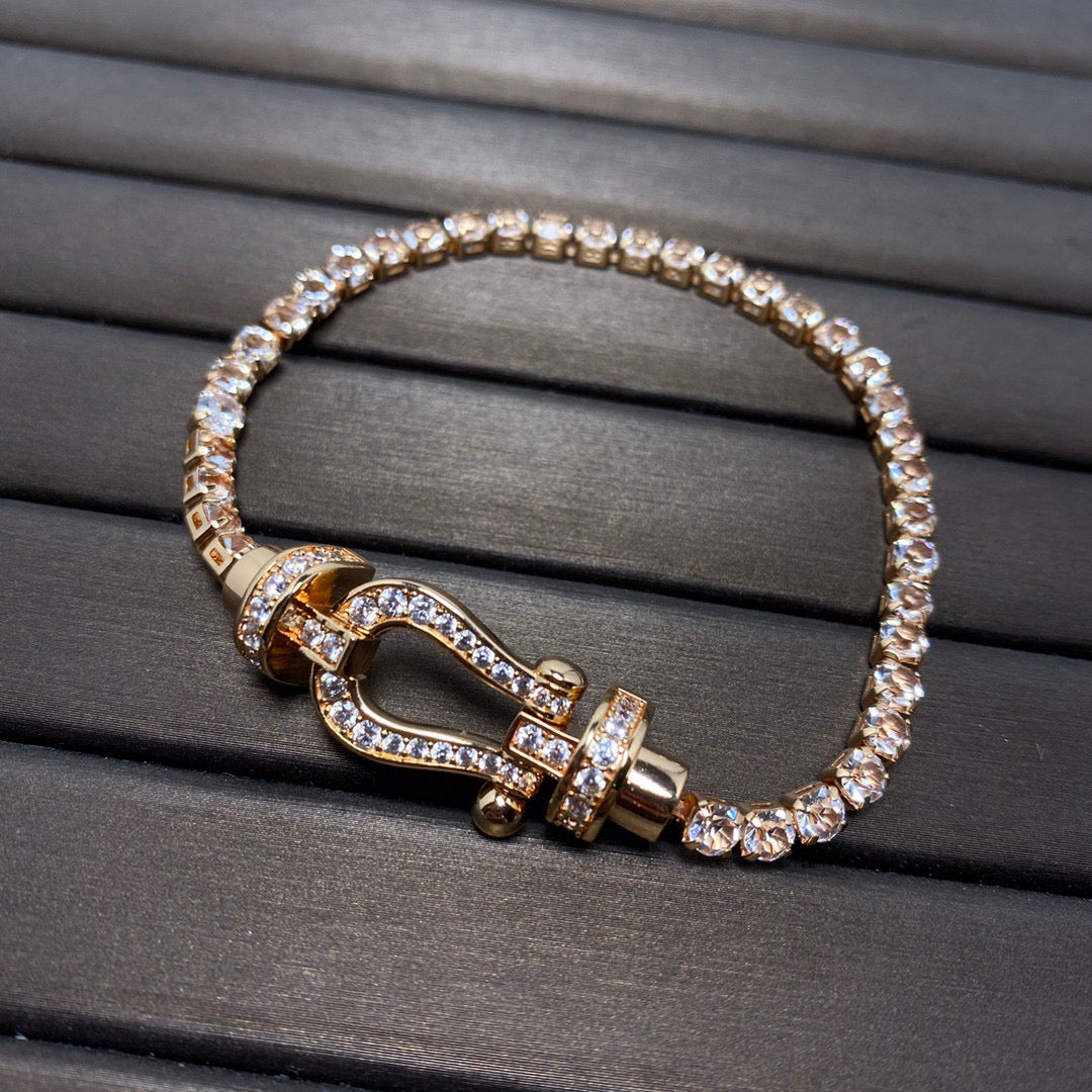 Lume Jewelry「FORCE」ラージホースシュー フルダイヤモンドテニスブレスレット