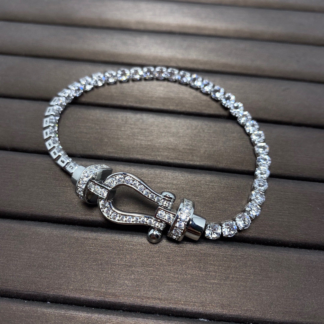 Lume Jewelry「FORCE」ラージホースシュー フルダイヤモンドテニスブレスレット