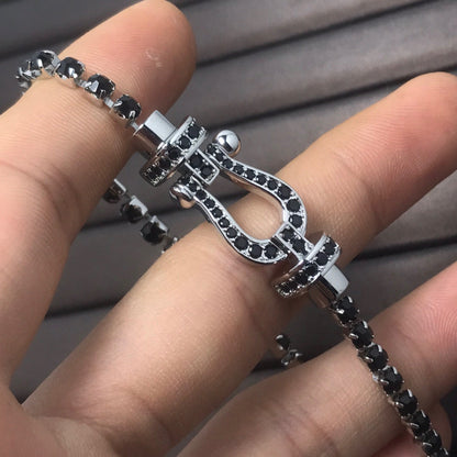 Lume Jewelry「FORCE」ラージホースシュー フルダイヤモンドテニスブレスレット