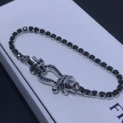 Lume Jewelry「FORCE」ラージホースシュー フルダイヤモンドテニスブレスレット
