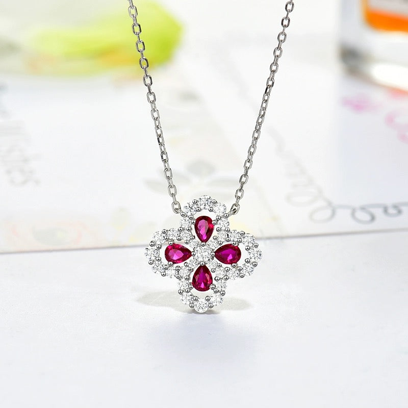 ルーメジュエリー®LOOP NECKLACE フルモチーフダイヤモンド 16MM マルチカラー