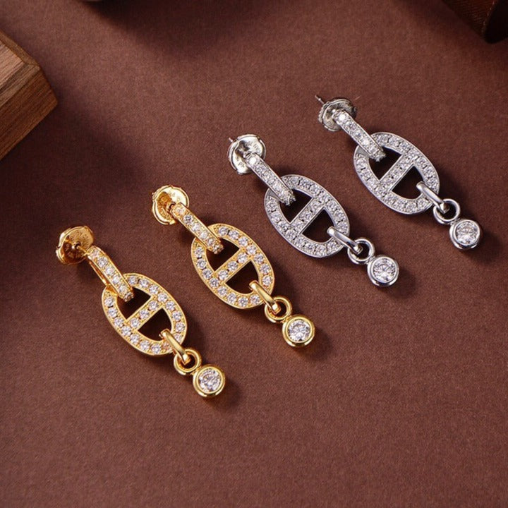 Lume Jewelry HM チェーンダイヤモンドイヤリング