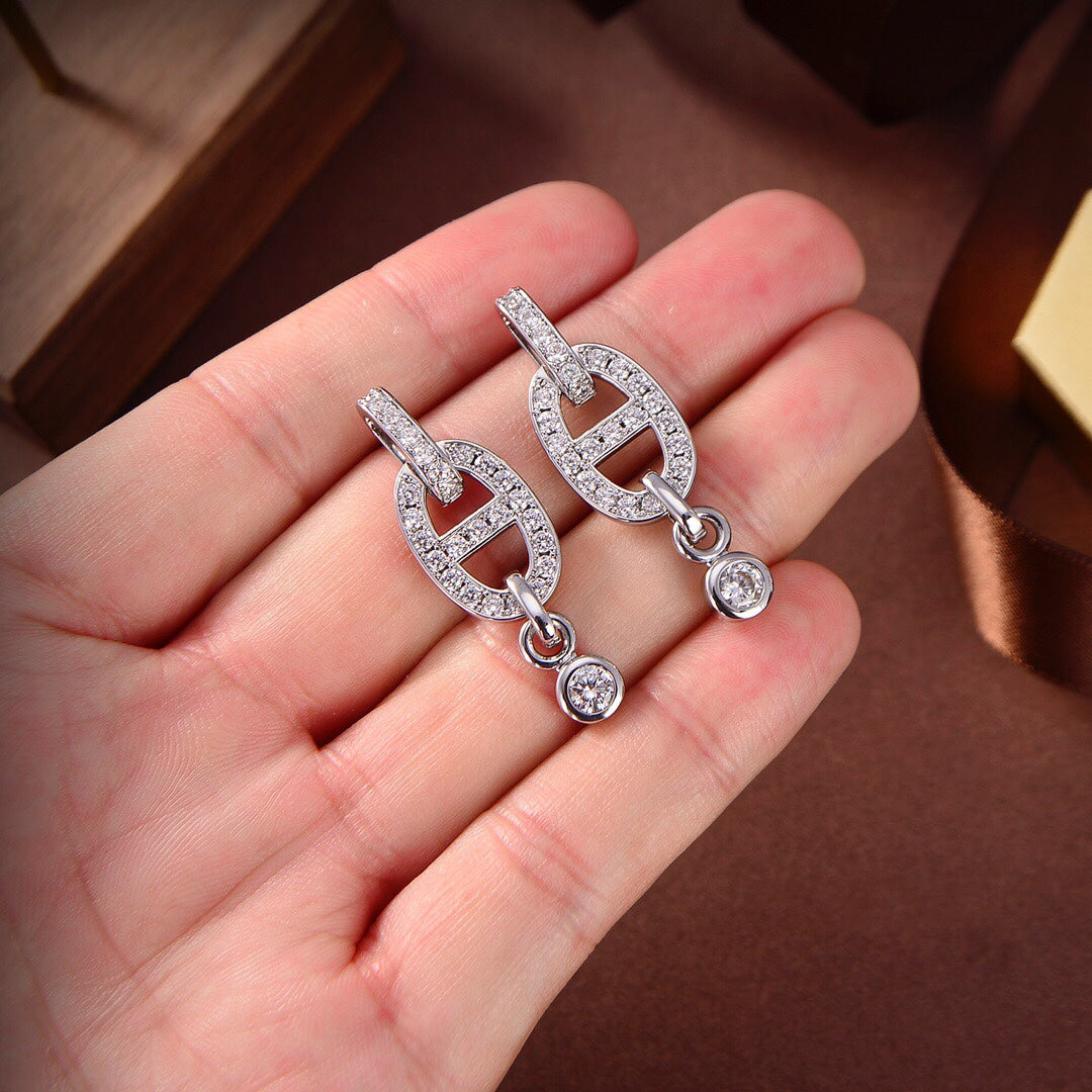 Lume Jewelry HM チェーンダイヤモンドイヤリング