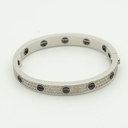 「Lume Jewelry」LOVEブレスレット 6.1MM ダイヤモンドパヴェセラミック
