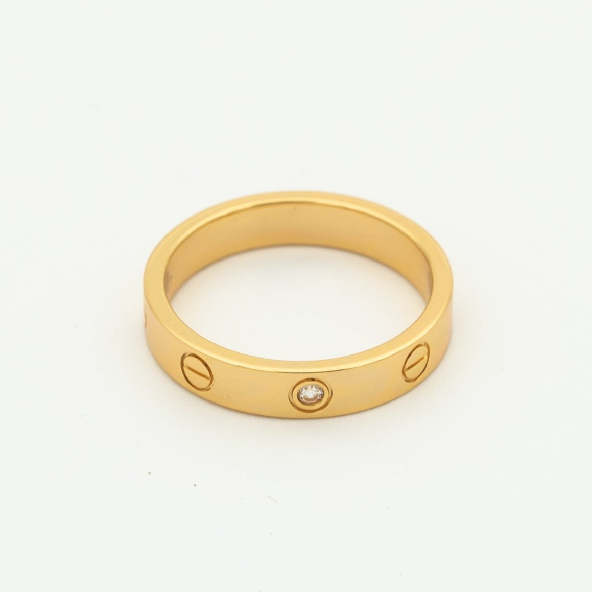 Lume Jewelry LOVE RING 4mm 1ダイヤモンド ピンクゴールド