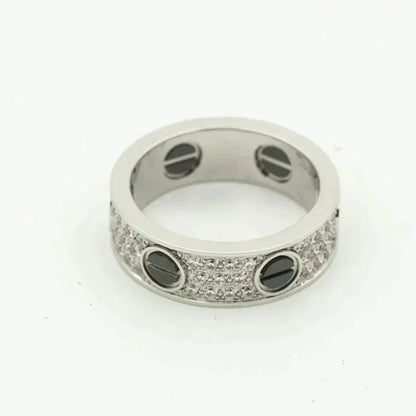 Lume Jewelry 「LOVE RING 5.5MM DIAMONDS PAVED CERAMIC」