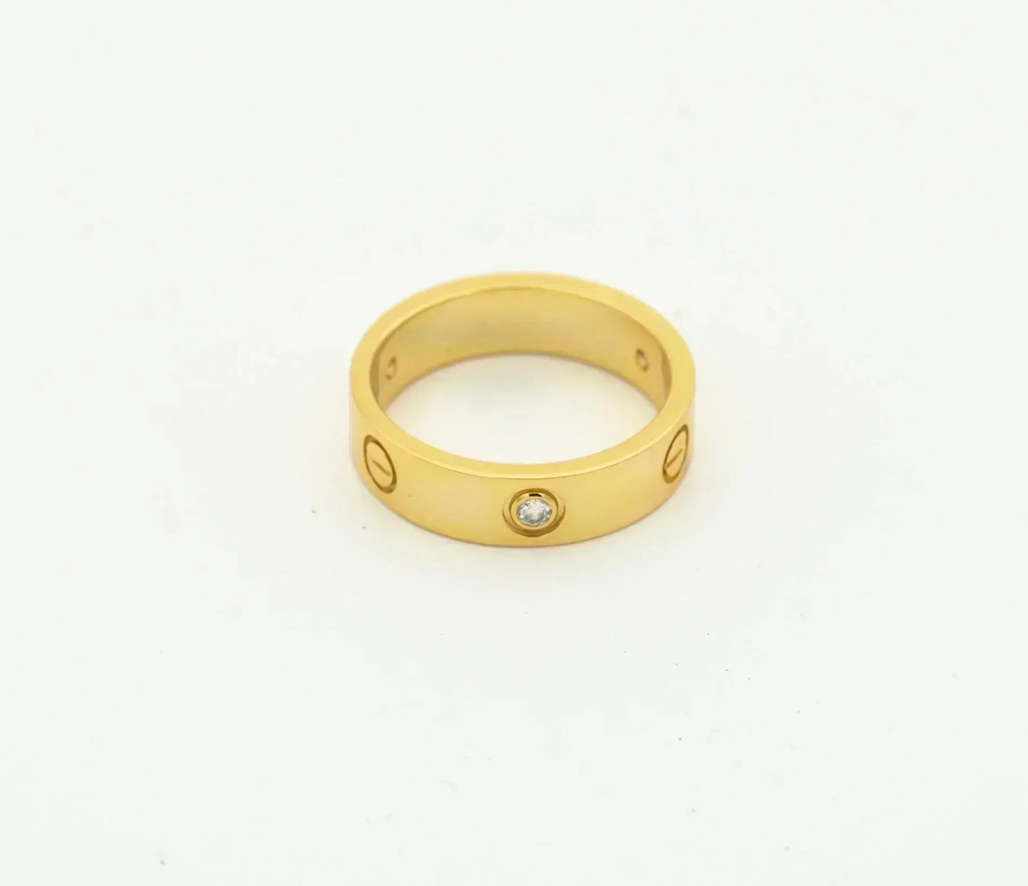 「Lume Jewelry」LOVEリング 4MM 1ダイヤモンド ゴールド