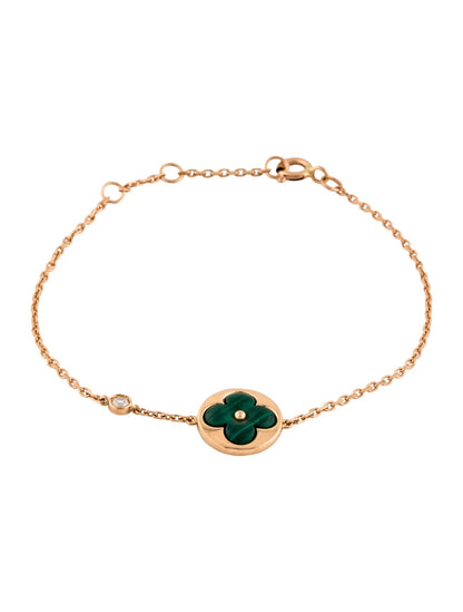 Lume Jewelry「サン マラカイト 1ダイヤモンド ピンクゴールド ブレスレット」