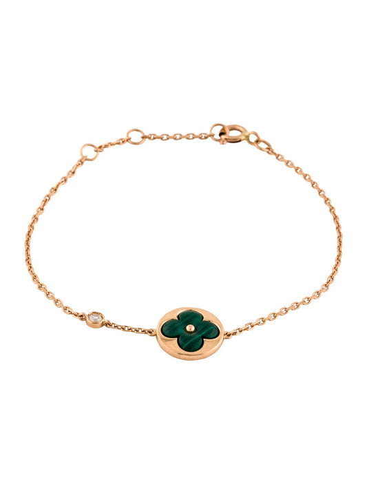 Lume Jewelry「サン マラカイト 1ダイヤモンド ピンクゴールド ブレスレット」