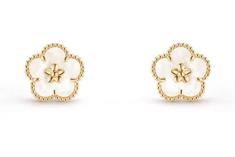 [Lume Jewelry]LUCKY WHITE MOP EARRINGS