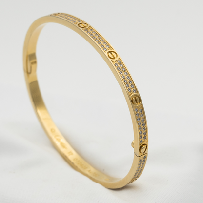 「ルームジュエリー」LOVEブレスレット 3.65MM ダイヤモンドパヴェ