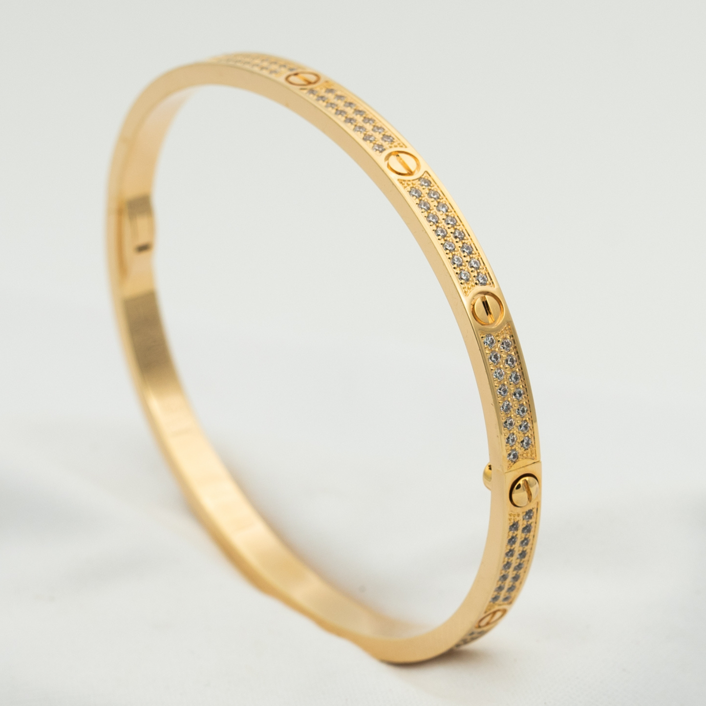 「ルームジュエリー」LOVEブレスレット 3.65MM ダイヤモンドパヴェ