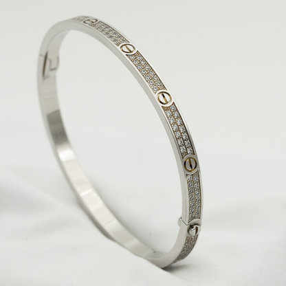 「ルームジュエリー」LOVEブレスレット 3.65MM ダイヤモンドパヴェ