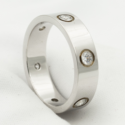 Lume Jewelry「LOVE RING 5.5MM 6 DIAMONDS SILVER」
