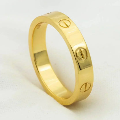 「Lume Jewelry」LOVEリング 4MM 1ダイヤモンド ゴールド