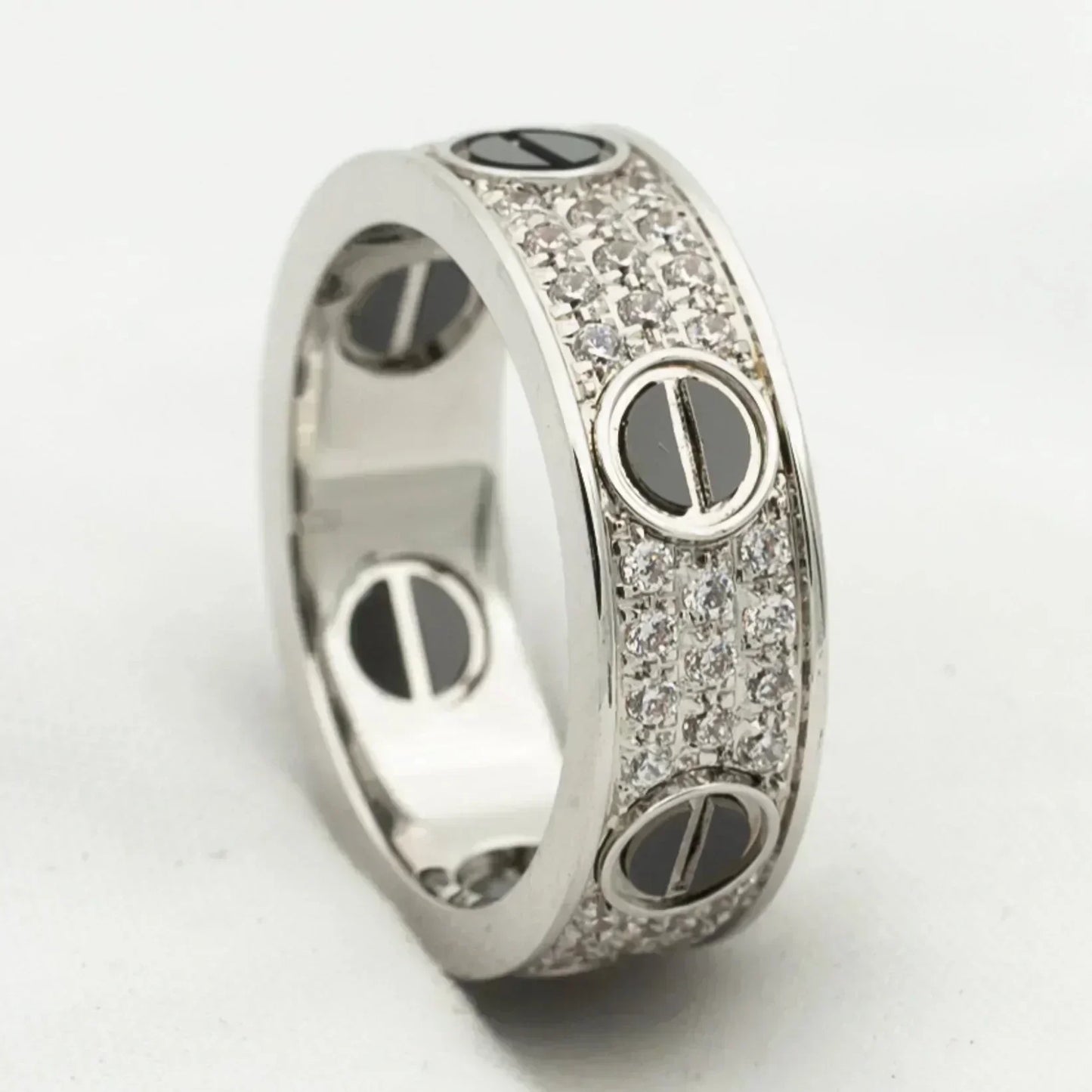 Lume Jewelry 「LOVE RING 5.5MM DIAMONDS PAVED CERAMIC」