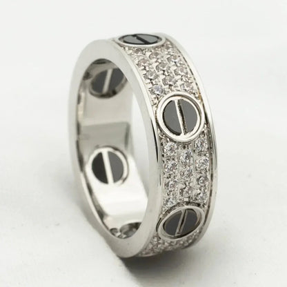 Lume Jewelry 「LOVE RING 5.5MM DIAMONDS PAVED CERAMIC」