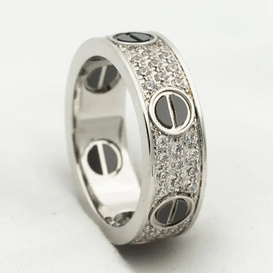 Lume Jewelry 「LOVE RING 5.5MM DIAMONDS PAVED CERAMIC」