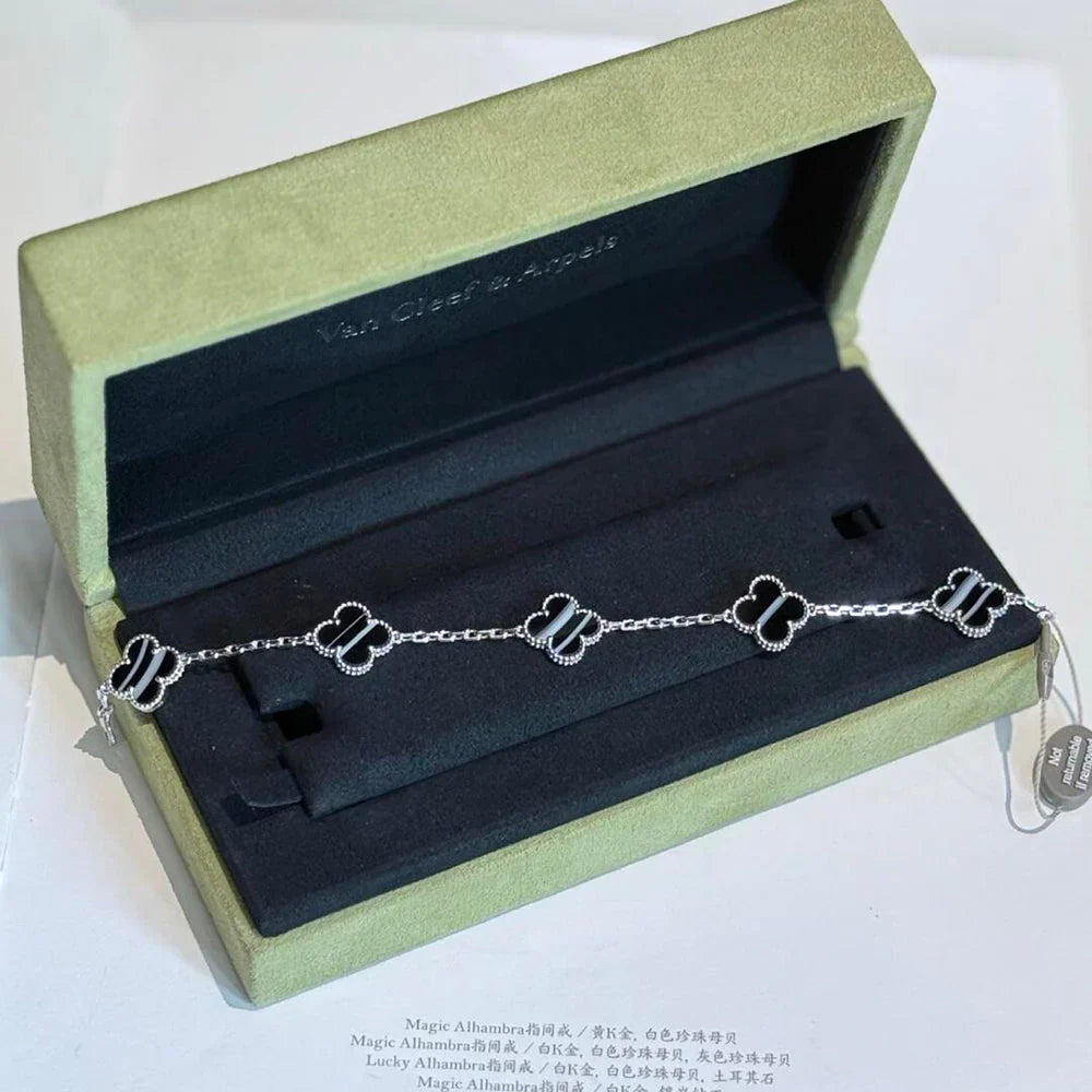 [Lume Jewelry]新作 クローバー 5モチーフ パルサーストーン ブレスレットコレクション
