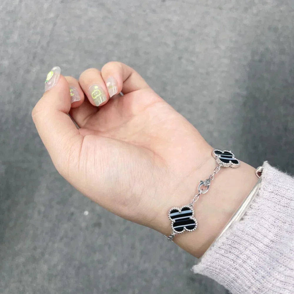 [Lume Jewelry]新作 クローバー 5モチーフ パルサーストーン ブレスレットコレクション