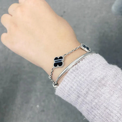 [Lume Jewelry]新作 クローバー 5モチーフ パルサーストーン ブレスレットコレクション