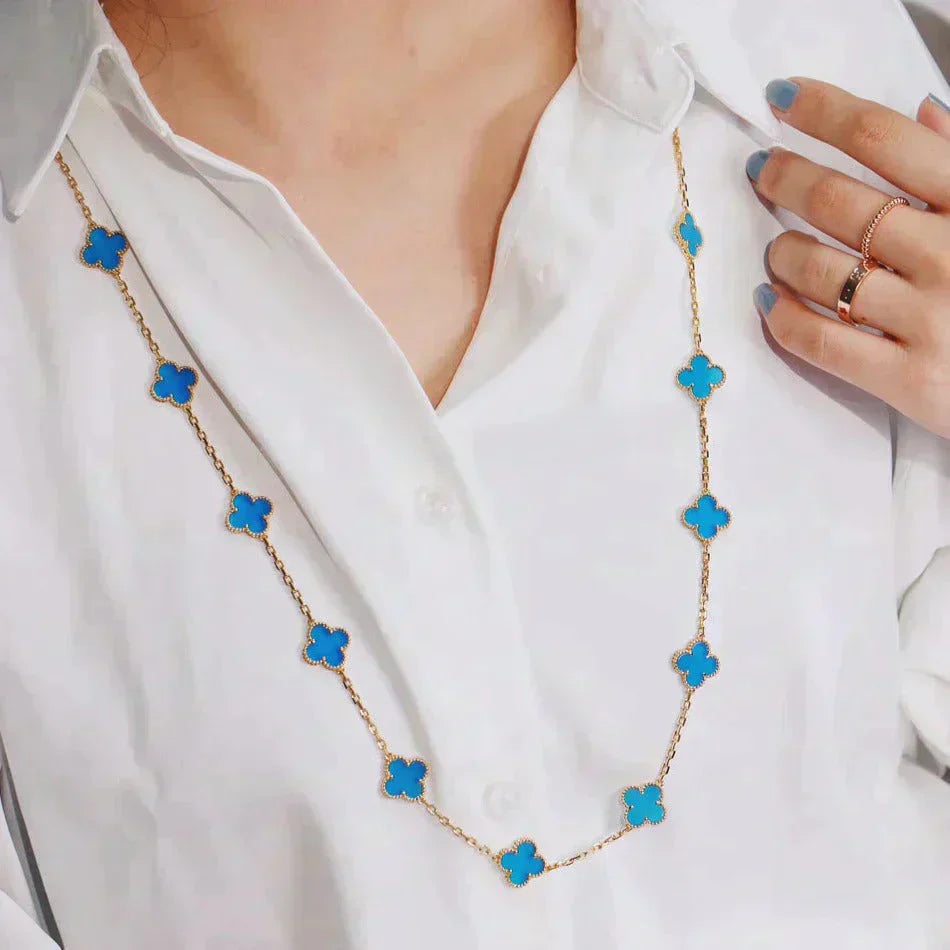 Lume Jewelry「クローバー20モチーフターコイズゴールド」