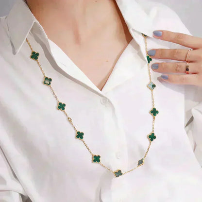 『Lume Jewelry』クローバー 20モチーフ マラカイト ゴールド