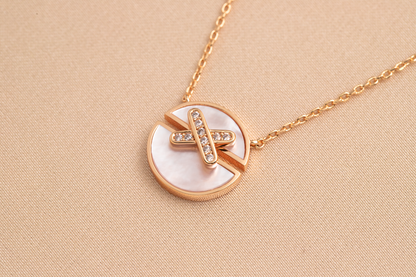 「Lume Jewelry」JEUX DE ピンクゴールドダイヤモンドネックレス