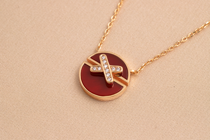「Lume Jewelry」JEUX DE ピンクゴールドダイヤモンドネックレス