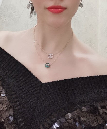 「Lume Jewelry」JEUX DE ピンクゴールドダイヤモンドネックレス