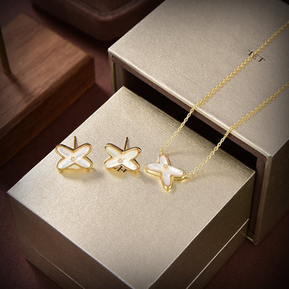 『Lume Jewelry』JEUX DE WHITE MOP ゴールドダイヤモンドイヤリング