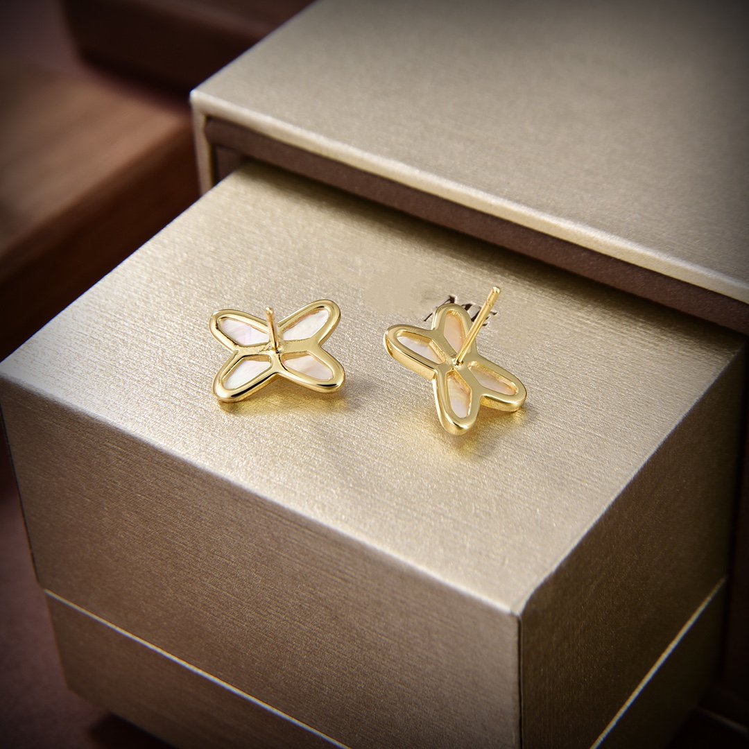 『Lume Jewelry』JEUX DE WHITE MOP ゴールドダイヤモンドイヤリング