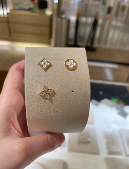 ルムジュエリー スターブロッサム スタッドピアス ピンクゴールド ダイヤモンド