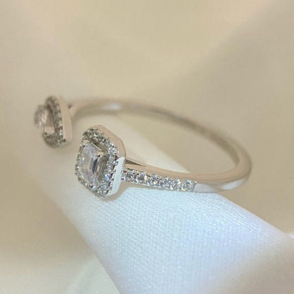 [Lume Jewelry]MY TWIN TOI & MOI SILVER DIAMOND RING