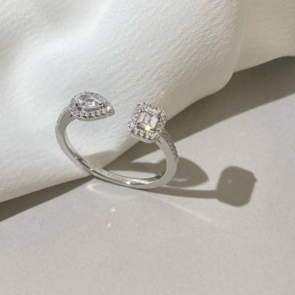 [Lume Jewelry]MY TWIN TOI & MOI SILVER DIAMOND RING