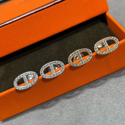 Lume Jewelry HM フルダイヤモンド ピッグノーズ スタッドピアス
