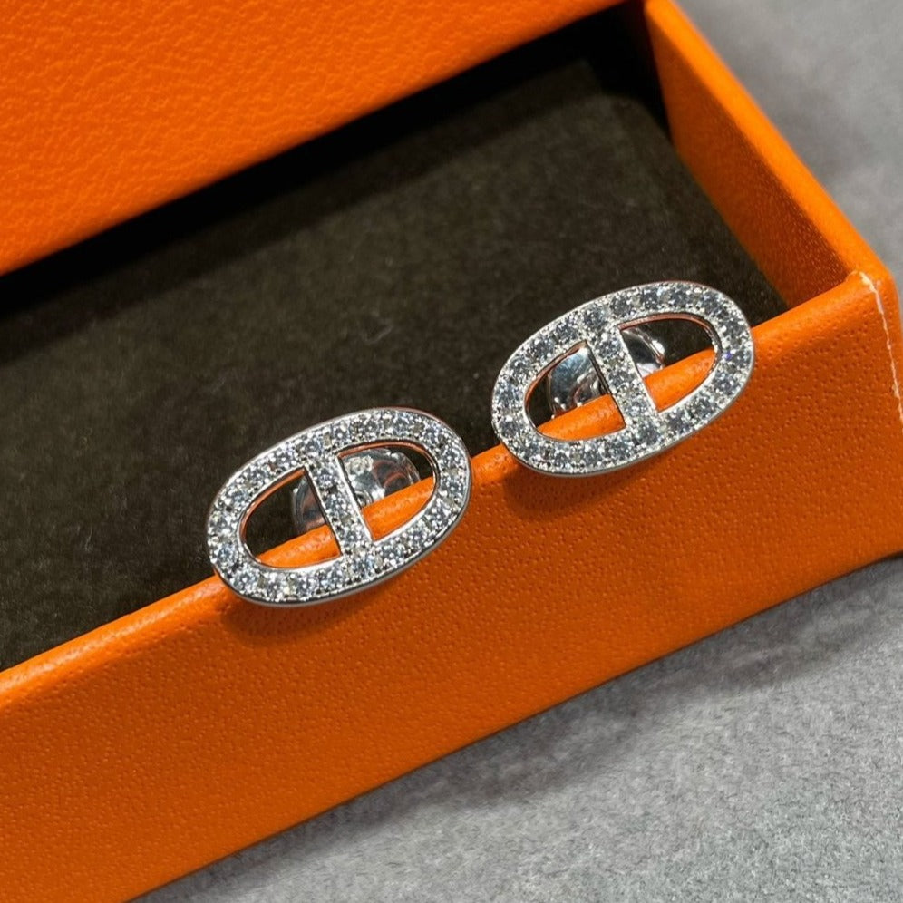 Lume Jewelry HM フルダイヤモンド ピッグノーズ スタッドピアス