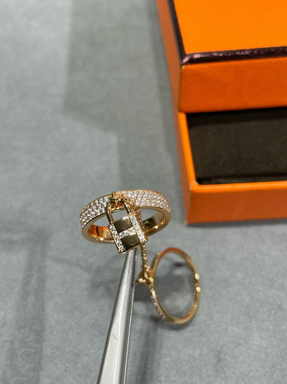 Lume Jewelry ケリー クロシェット ダブルリング ダイヤモンド付