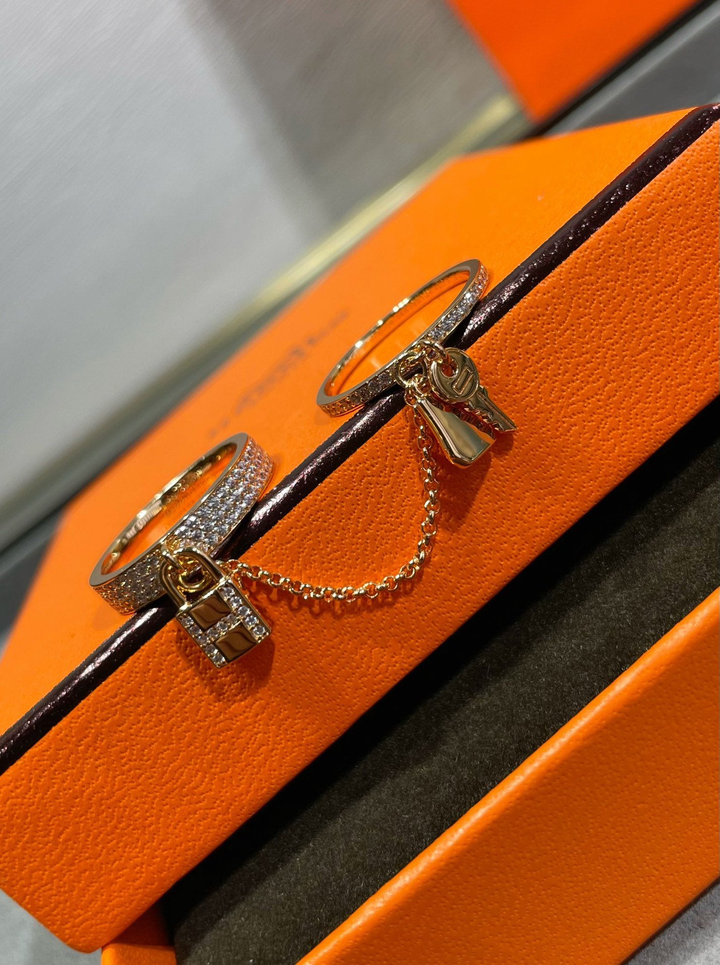 Lume Jewelry ケリー クロシェット ダブルリング ダイヤモンド付