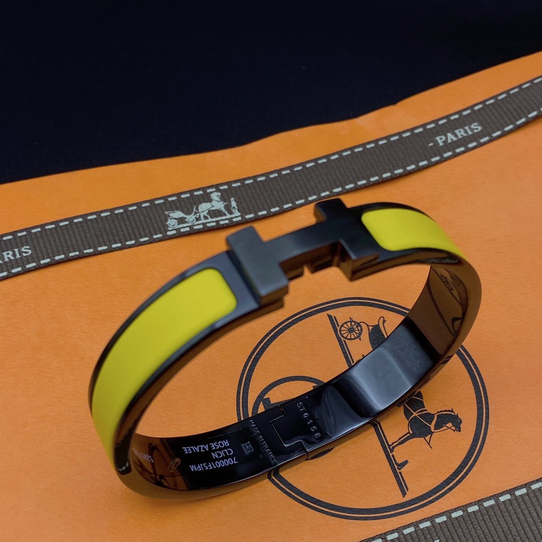 「ルーメジュエリー」CLIC HM ソーブラックイエローブレスレット