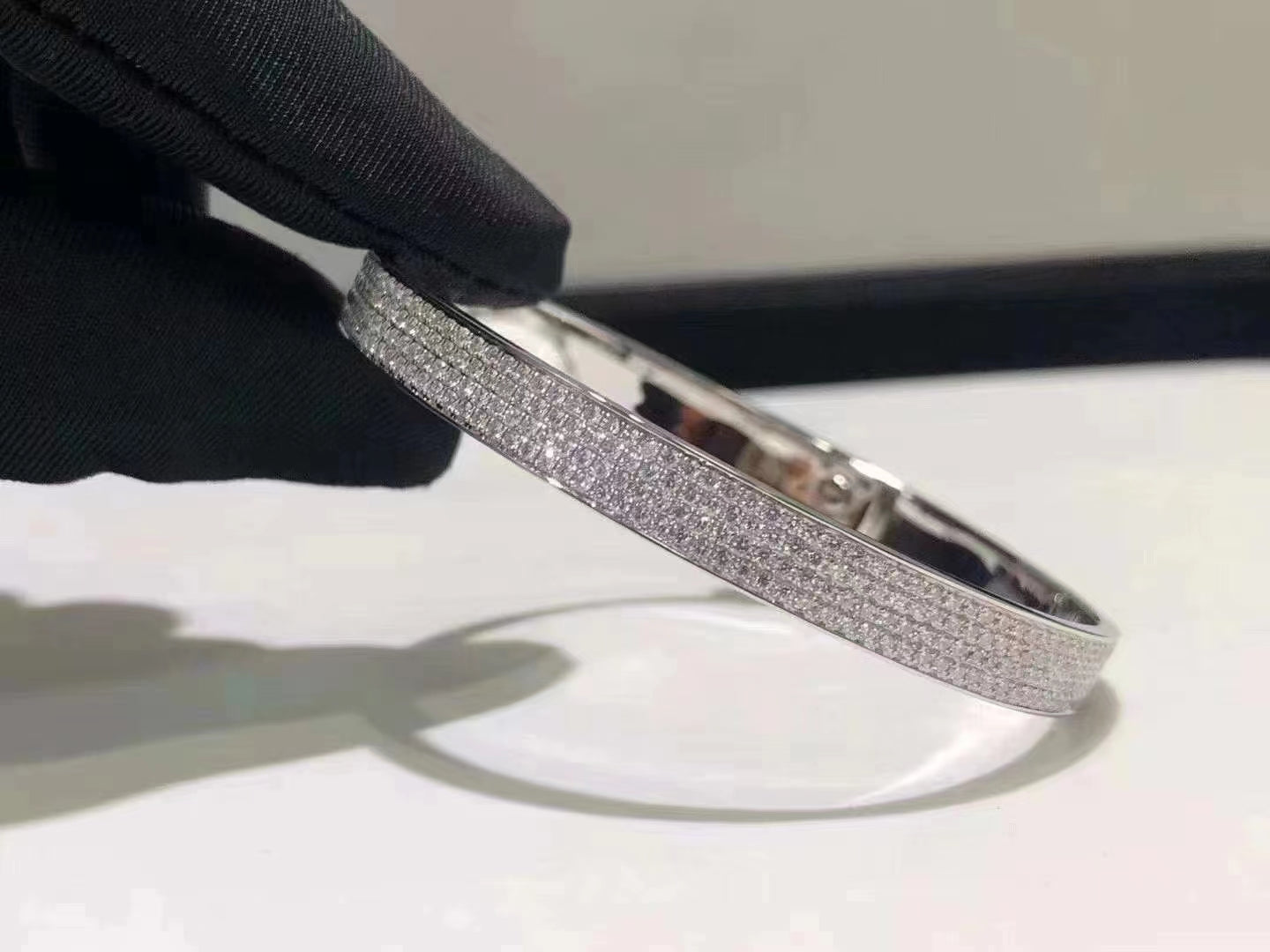 ®Lume Jewelry®HM KELLY BRACELET IN SILVER AND FULL PAVE DIAMOND