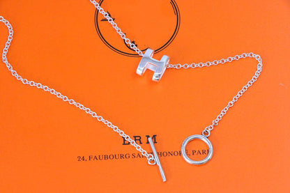 「Lume Jewelry」HMネックレス H文字オーバルシリーズ