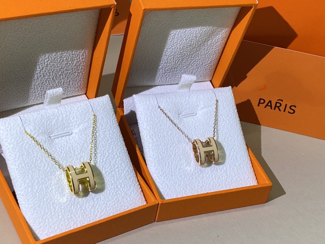 Lume Jewelry HM CLIC イエロー エナメル ゴールド ネックレス