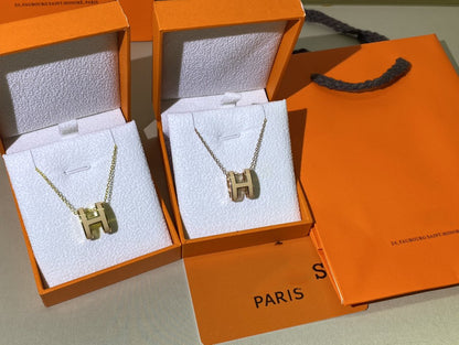Lume Jewelry HM CLIC イエロー エナメル ゴールド ネックレス