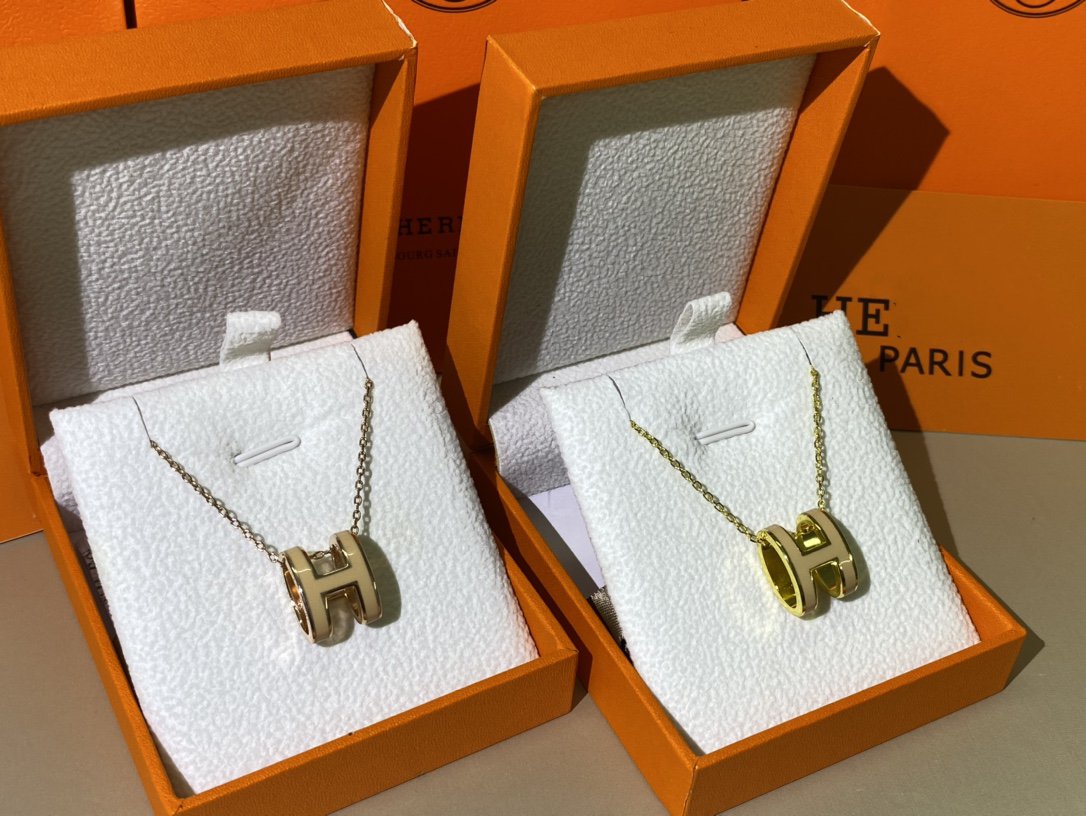 Lume Jewelry HM CLIC イエロー エナメル ゴールド ネックレス