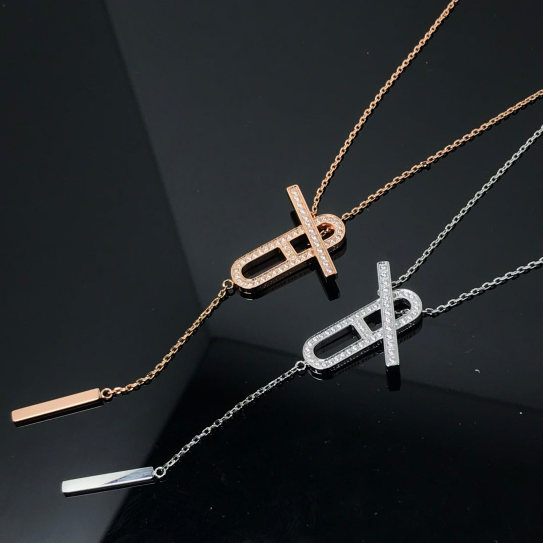 Lume Jewelry HMネックレス プラチナ ローズゴールド ダイヤモンド