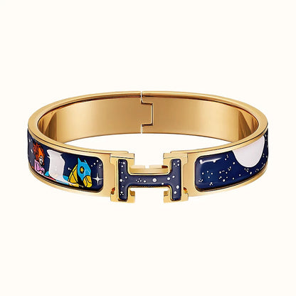 ®Lume Jewelry®H 星と月のブレスレット 12MM