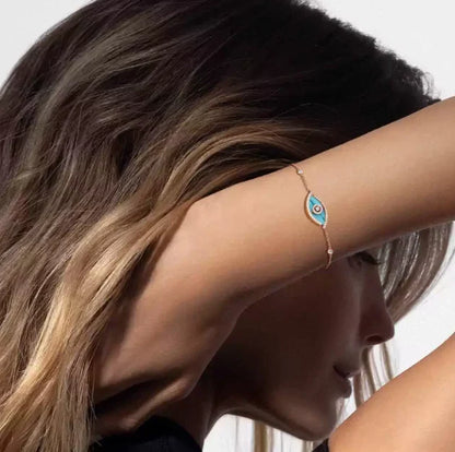 [Lume Jewelry]M LUCKY EYE TURQUOISE ROSE GOLD BRACELET