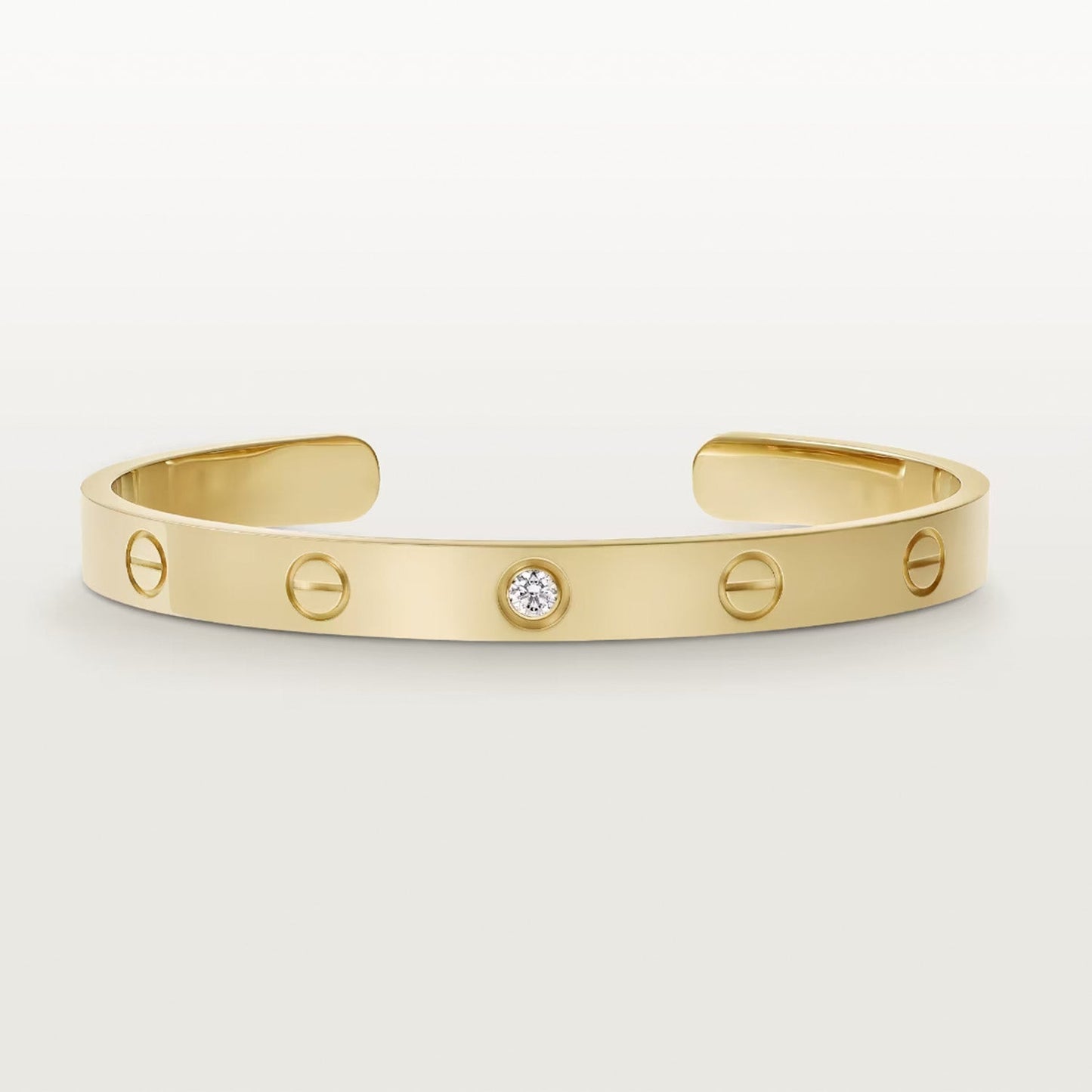 Lume Jewelry 「LOVE BRACELET」6.1MM 1ダイヤモンド オープンカフ